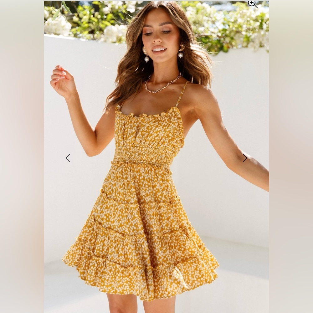 NWT Hello Molly Sleeveless Morning Mimosas Skater Mini Dress ZB9